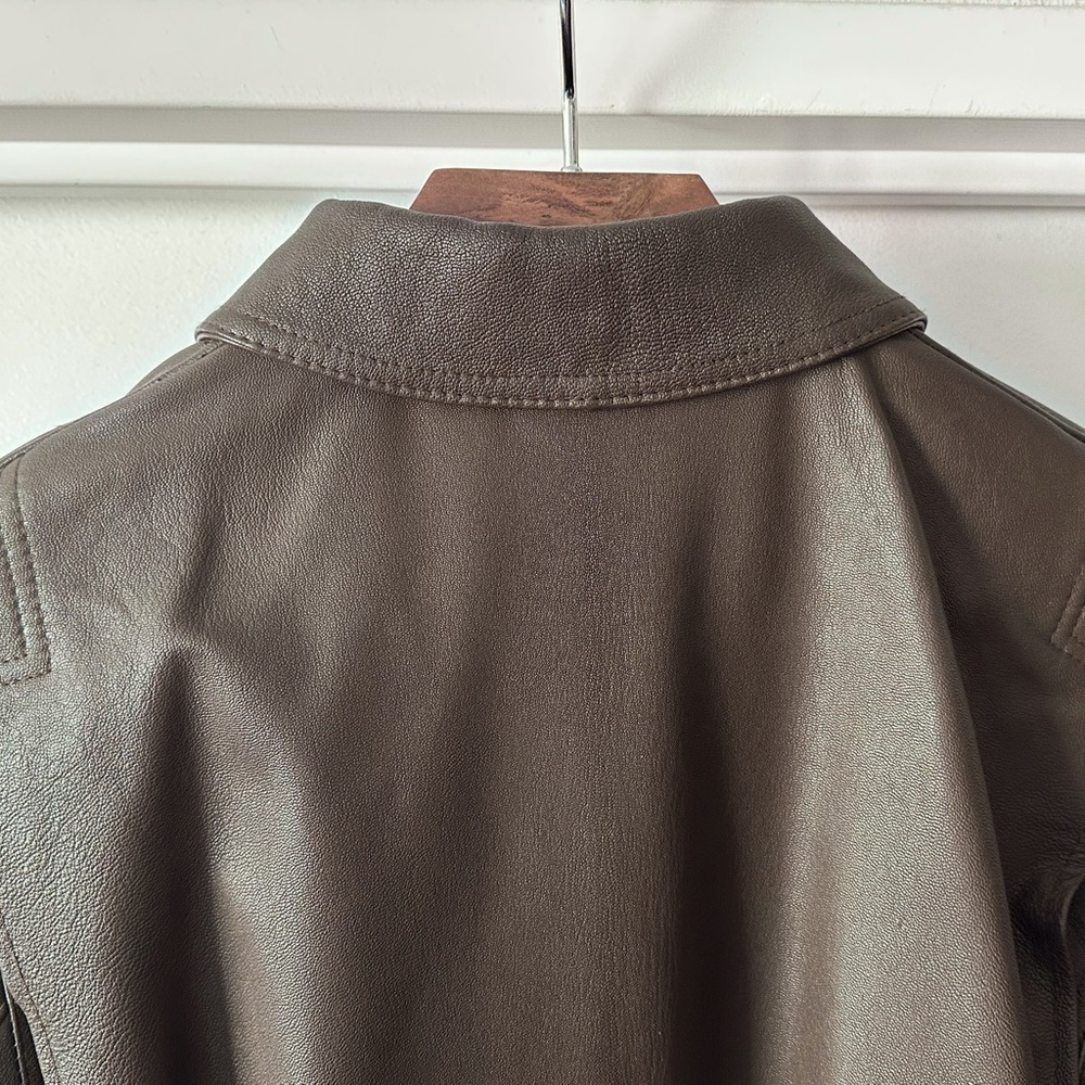 Brown, size L, leather jacket, pilot, Italian Air Force - Picture 7 of 16